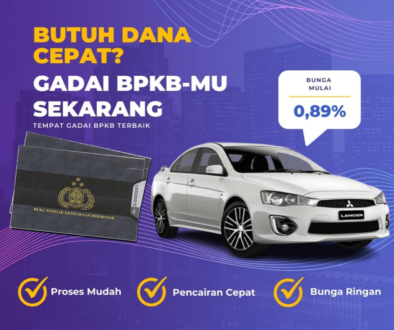 Pinjaman Dana Jaminan Bpkb Mobil Mitsubishi Newlancer Dapat Pinjaman Berapa? Seperti Ini Simulasinya